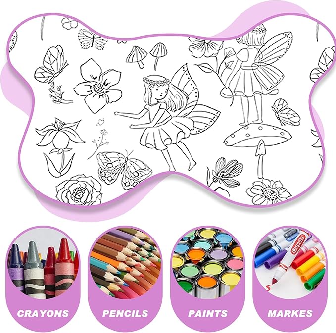Spring Themed Coloring Tablecloth for Kids Huge Craft Activity Paper Table Cover for Boys Girls Preschool Kindergarten Classroom Arts Party Birthday Decorations