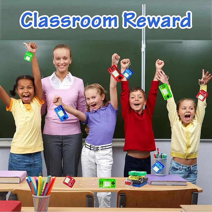 15PCS Video Game Party Favors for Kids, Video Game Keychain Party Supplies, Party Favors for kids 8-12, Classroom Prizes Birthday Gifts