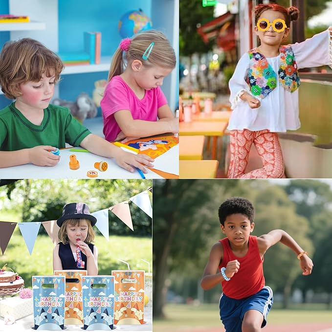 160Pcs Birthday Theme Party Favors Gift Supplies Glasses Bubbles Stamps Stars Balloons Keychains Goodie Bags Cards Wristbands for 10 Guests Decorations Decor