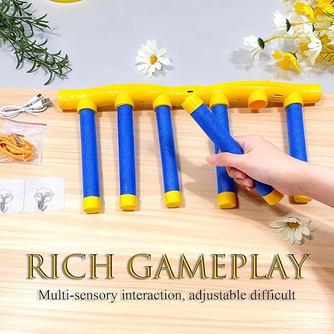 2026 Reflective Drop Stick Challenge Game - Hand-Eye Coordination Reflex Training Toy with 3 Adjustable Speed Modes - Engaging Catching Sticks Game for All Ages