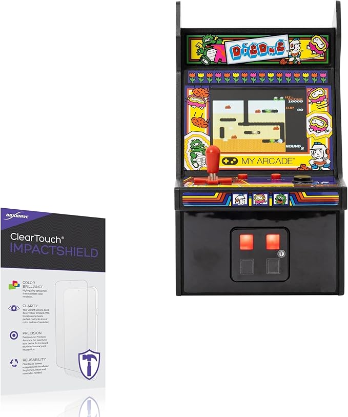 BoxWave Screen Protector Compatible with My Arcade Dig Dug Micro Player - ClearTouch ImpactShield (2-Pack), Impenetrable Screen Protector Flexible Film