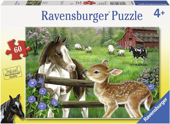 Ravensburger New Neighbors 60-Piece Jigsaw Puzzle - Unique Shape Pieces | Anti-Glare Surface | Ideal for Kids | Perfect Family Fun Activity