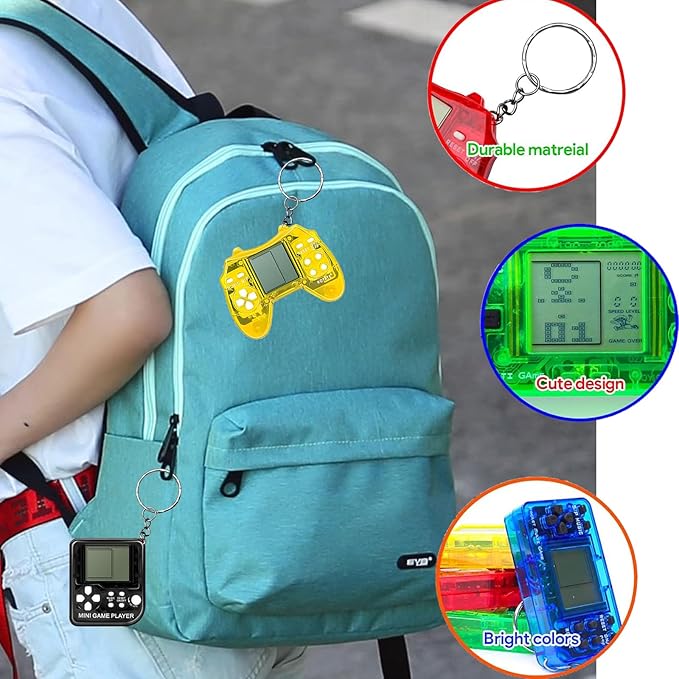 18 PCS Video Game Party Favors,Video Keychain for Kids,Idea Gift for Game Party Birthday Supplies,Goodies Bags Stuffer