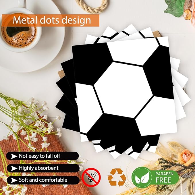 96 Pcs Soccer Plates and Napkins Party Supplies, Soccer Birthday Paper Plates Napkins and Forks Disposable Tableware Set for Sports Theme Party Decorations Serves 24 (Soccer)