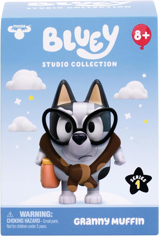 Bluey Studio Collector Figure – Granny Muffin (4" or 10.2 cm), Inspired by Iconic Episode, Premium Detailing, Special Finish. 6 to Collect, Connect, and Display