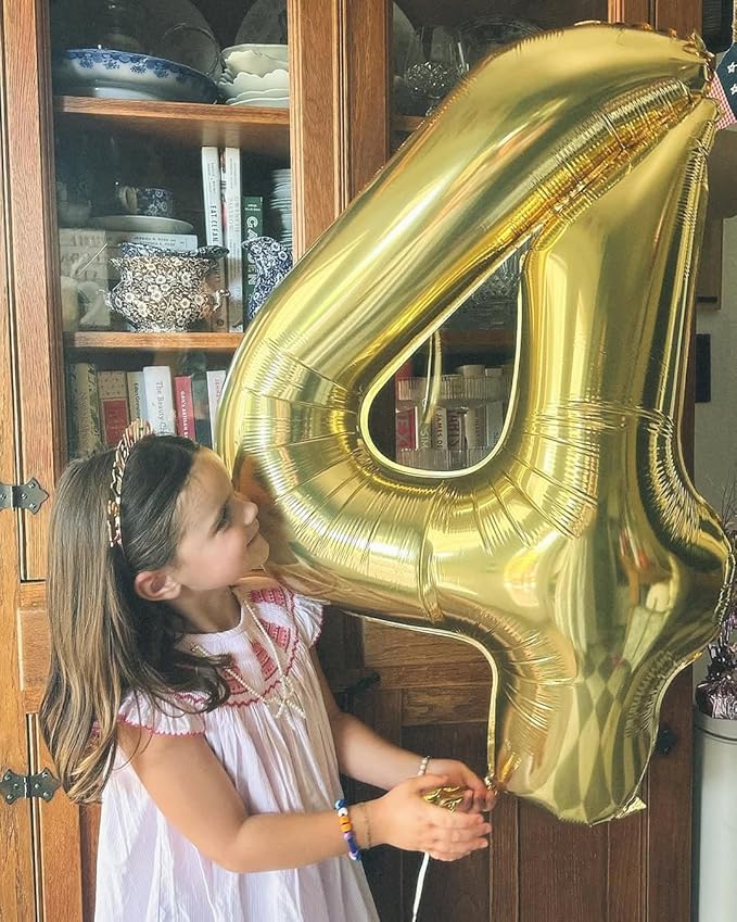 40 Inch Champagne Gold Number 8 Balloon, Giant 8 Number Balloons for 8th Birthday Decorations, Party Supplies for Baby Boy Girl, Champagne Gold Party Decor