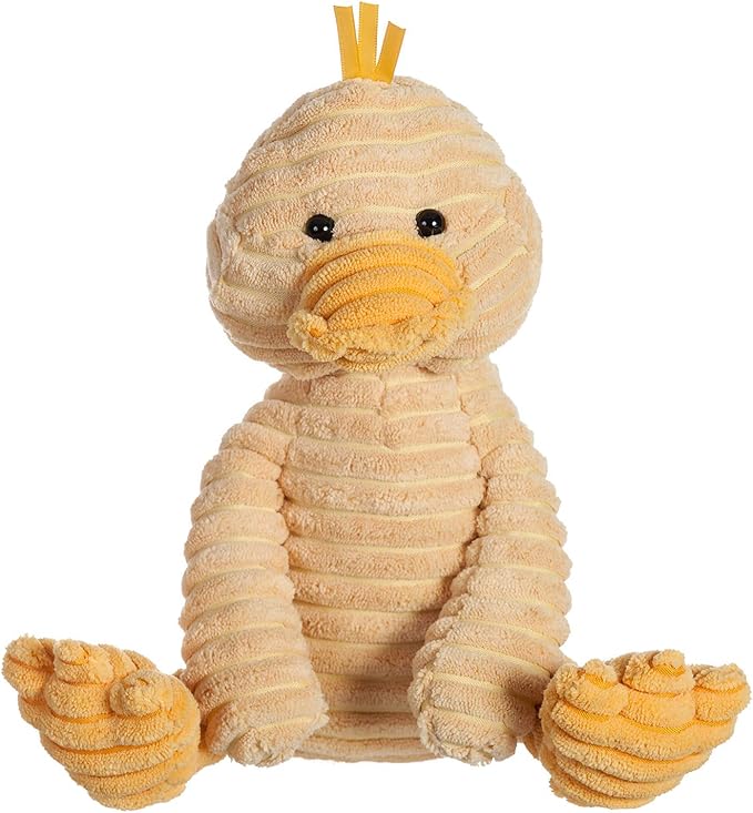 Apricot Lamb Toys Plush Corduroy Duck Stuffed Animal Soft Cuddly Perfect for Child (Medium, 12 Inches)