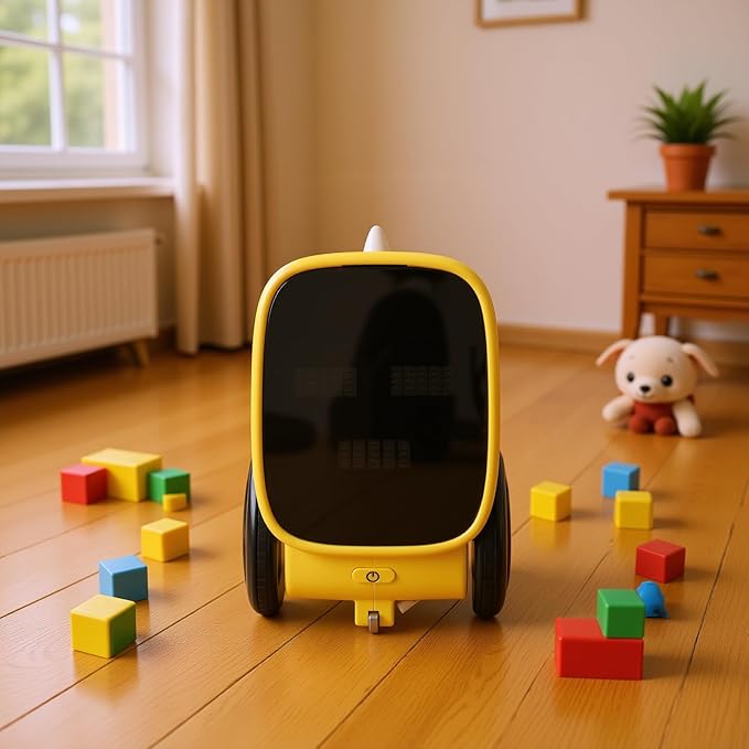 TOPINCN Smart Charging Robots for Kids, Interactive Smart Robotic with Touch Sensor for Boys Girls, Story Machine Remote Control Programming Toy for Early Education Learning (Yellow)