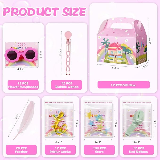 Vanblue 120Pcs Blue Paw Dog Party Favors,Birthday Decorations Pink Dog Theme Party Supplies for Girls Kids, Sticky Gecko with Cards Goodie Bag Stuffers,Pinata Stuffers,Family Games