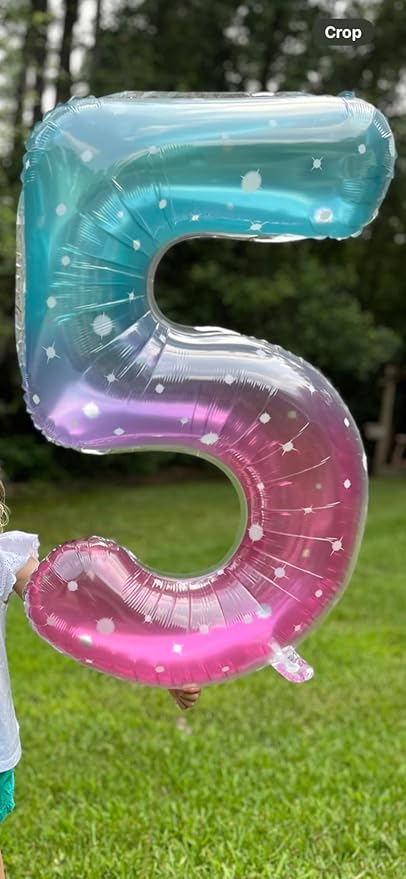 40 Inch Large Numbers Balloon, 4 Pink Purple Blue Ballon for 4th 14 40 44 Birthday Party, Balloon 4 Number for Graduations Wedding Supplies