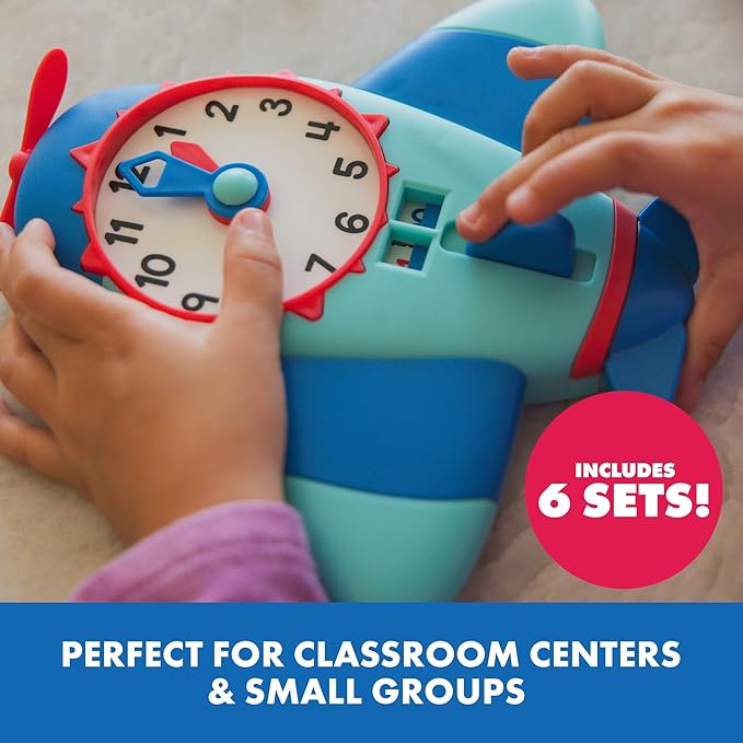 Educational Insights Time to Learn Small Group Activity Set - Kids Clock Toy, Teaching Clock for Kids Games, Practice How to Tell Times on Analog & Digital Clocks, Fun Classroom Resource, Ages 6+