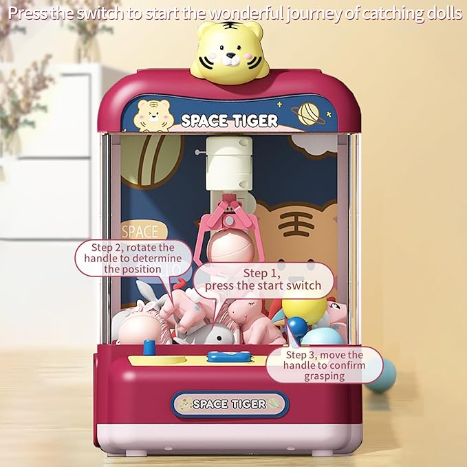 Kids Claw Machine, Large Candy Vending Grabber, Prize Dispenser Toys for Girls and Boys, Electronic Claw Game Machine for Party Birthdays with Lights Sound (G236 RABBIT SMALL)
