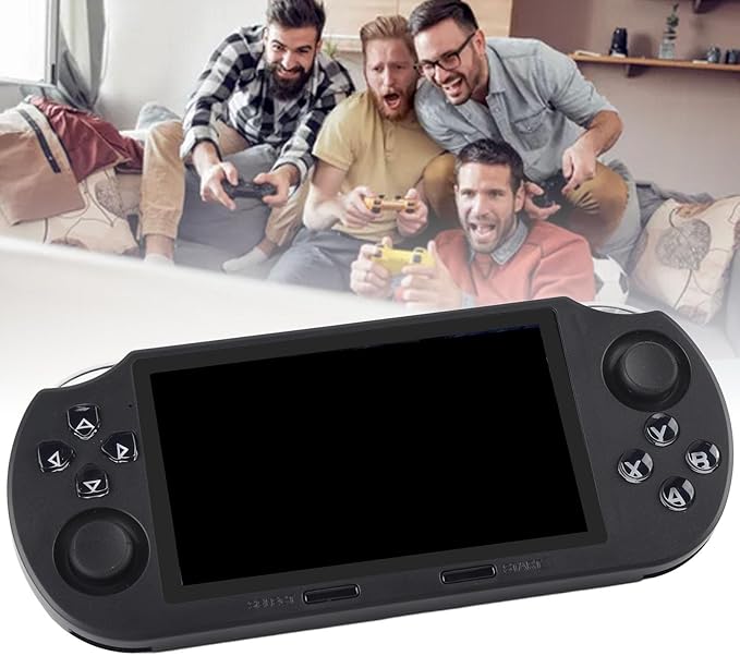 Handheld Video Game Console, 2GB RAM 64GB Memory 4.5 Inch 854x480 Screen 14 Emulators, Dual Rocker, Key Mapping, 2 Player Function, 5-7 Hours Battery Life