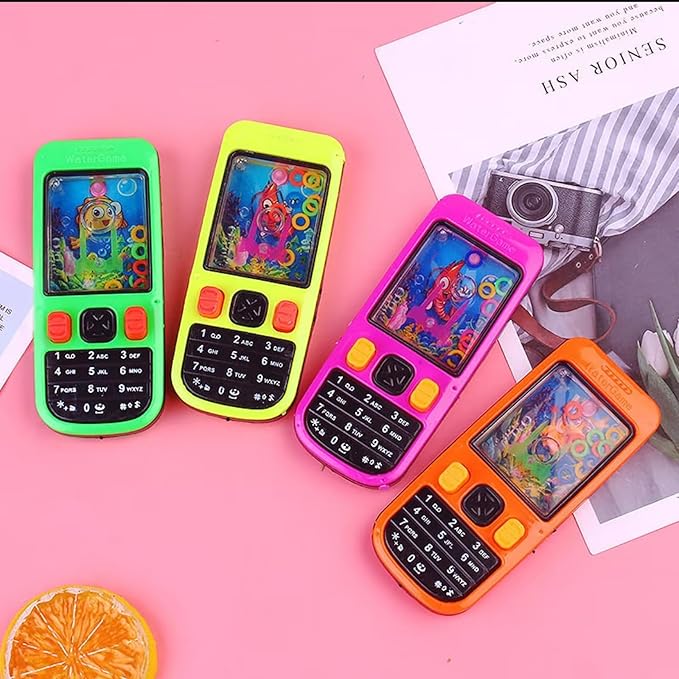 Handheld Water Game, 16 Pack Colorful Handheld Phone Game Water Ring Toss Handheld Game Goodie Bags Stuffers Return Gifts for Kids Birthday Classroom Prize Box Back to School Gift