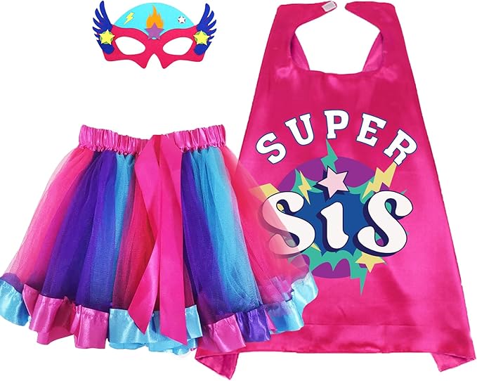 D.Q.Z Super Sisters Gifts for 3 4 5 6 7 8 9 Years Old Girls Dress Up Clothes Pretend Play Toys for Girls Birthday Gifts