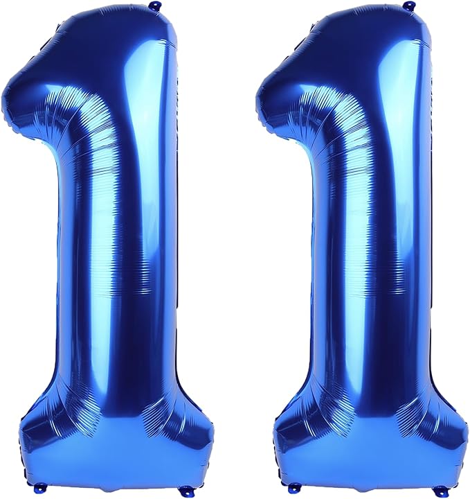 40 Inch Navy blue Number 11 Digital Balloon,Jumbo Mylar Foil Helium Balloon for 11 Balloons for Birthday Party,Wedding Anniversary Party Decorations