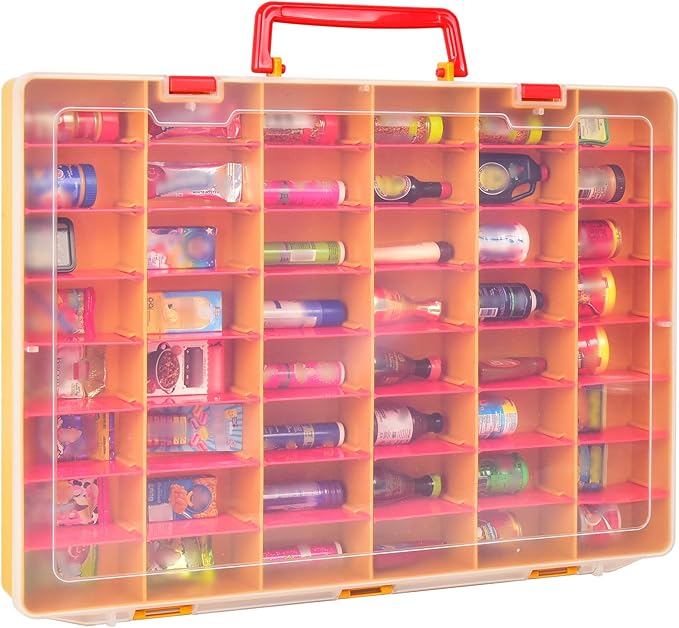 Case Compatible with 5 Surprise for Mini Brands Toys Series 1-4 Mystery Capsule Storage, for Mini Mart Collection Organizer for Collectibles(Case Only) (Brown)