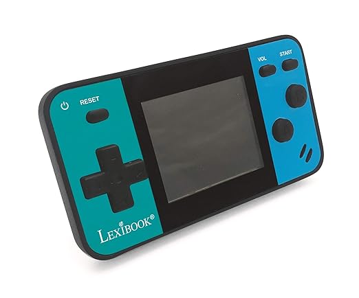 LEXiBOOK Portable Handheld Game Console Cyber Arcade Mini 8 Games, 1.8" (4.5cm) Color LCD Screen, Gaming Toy for Kids Teenagers, Blue / Black, JL1890