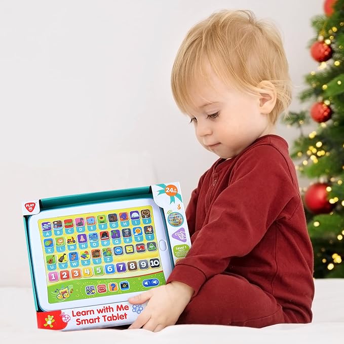 PLAY Bilingual Spanish & English Learning Toys for Toddlers 1-3, Kids Interactive Learning Tablet, Childrens Alphabet ABC/Words/Numbers/Colors Learning Pad, Education Toy for Babies 24 Month+