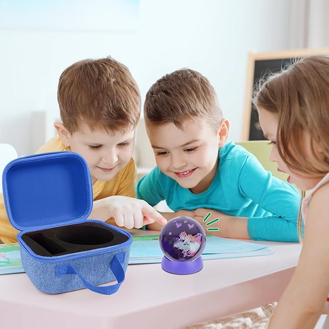 MGZNMTY Travel Case for Bitzee Hamster Ball Interactive Toy - Custom Foam Protective Carrying Box for Virtual Electronic Digital Pet Toy & Dock for Kids (Case Only) (Blue)