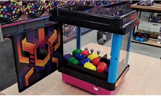 Ambassador Games: Electronic Arcade Claw Crane Game - Hyper Neon Black Series, Plastic Eggs to Fill with Prizes, Carnival-Style Music, Kids Ages 6+