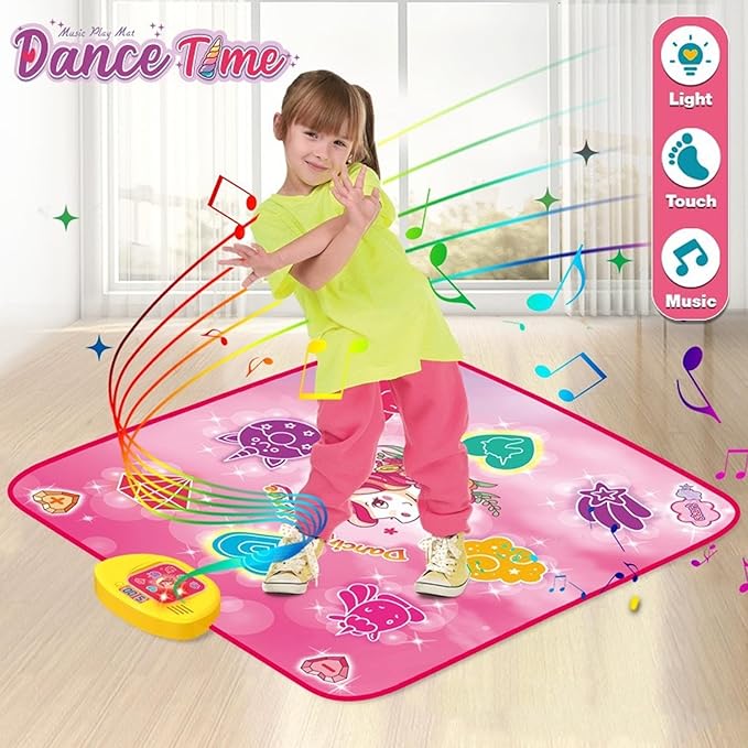 Dance Mat, Electronic Dance Mat Toys PE PP ABS Material Multifunctional Touch Sensitive Dances Pad for Kids Home School Entertainment