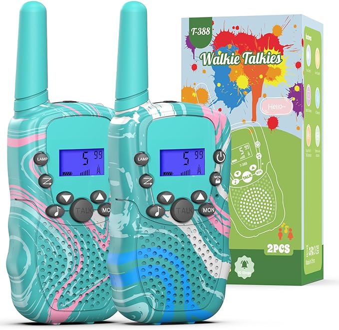 Selieve Toys Gifts for 3 4 5 6 7 8 Year Old Boys, Walkie Talkies for Kids Long Range 2 Pack with 22 Channels, LED Flashlight & VOX Function, Boys Toys Age 3 4 5 6 Year Old for Outside, Camping, Hiking