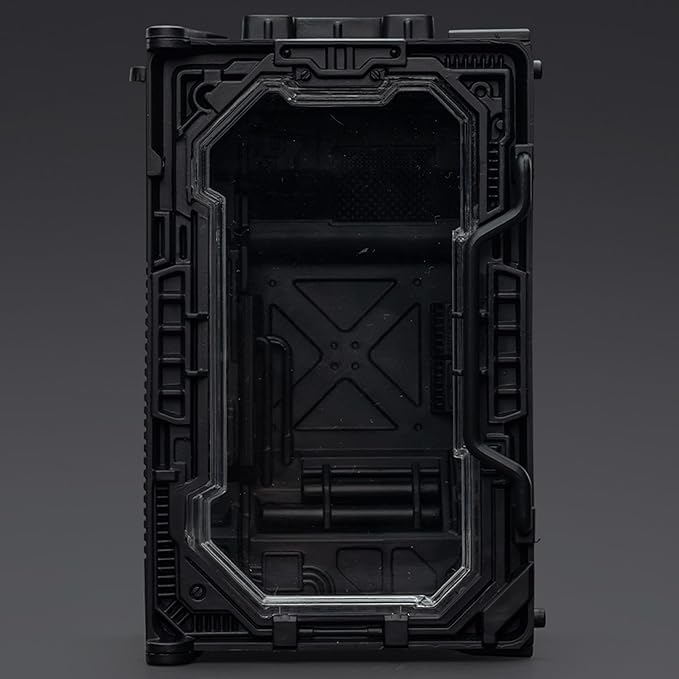 JOYTOY 5'' Display Box,Action Figures Display Case - Individual Soldier Hangar Display Case - Shadow Black C - Dustproof Collectibles Box Ages 15+
