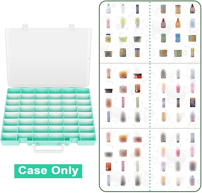 Case Compatible with 5 Surprise for Mini Brands Toys Series 1-4 Mystery Capsule Storage, for Mini Mart Collection Organizer for Collectibles(Case Only) (Green)