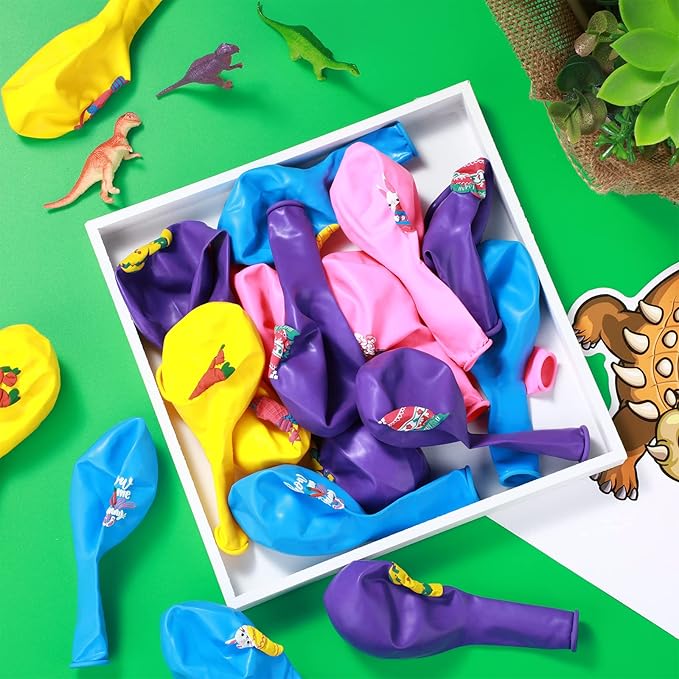 45 Piece Easter Party Latex Balloons Decorations, Easter Eggs Bunny Chick Balloon Hello Spring Happy Easter Decor for Spring Easter Birthday Theme Party Supplies Indoor Outdoor