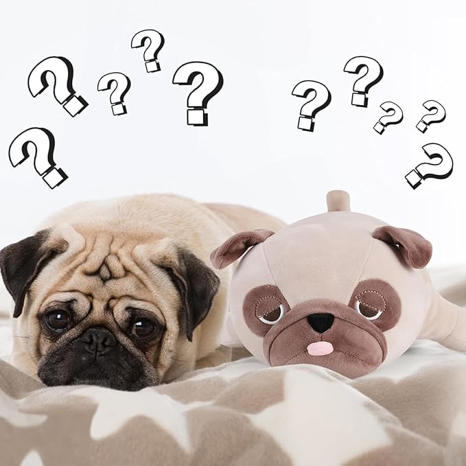 Pug Weighted Stuffed Animals - 28 Inch 4.0 Pounds Weighted Plushies Pug - Large Bulldog Plush Stuffed Animals Pillow - Cute Plush Toys Gifts for Kids & Adults