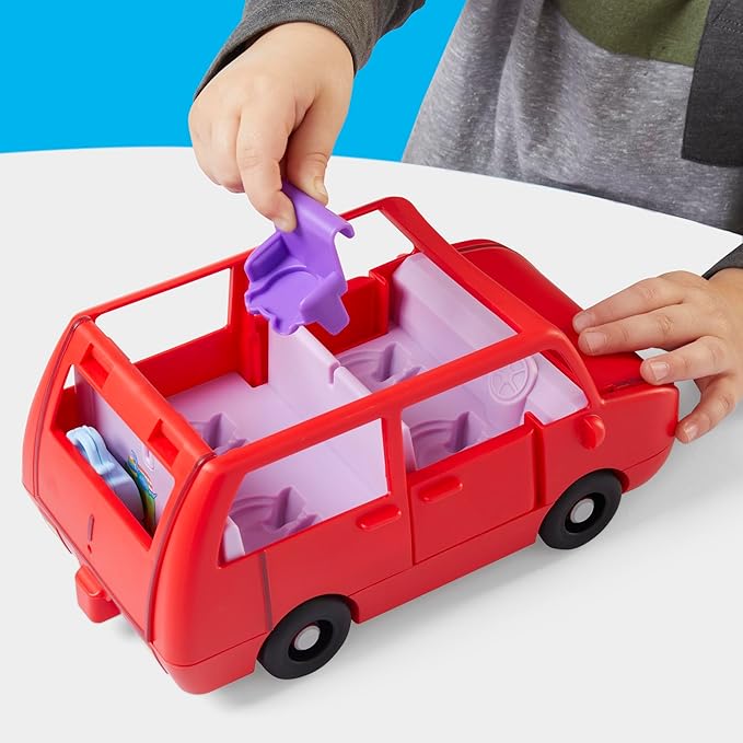 Peppa Pig Peppa's Big Family Car with 2 Figures (Fits 5), Toy Car Playset for Girls and Boys 3 and Up