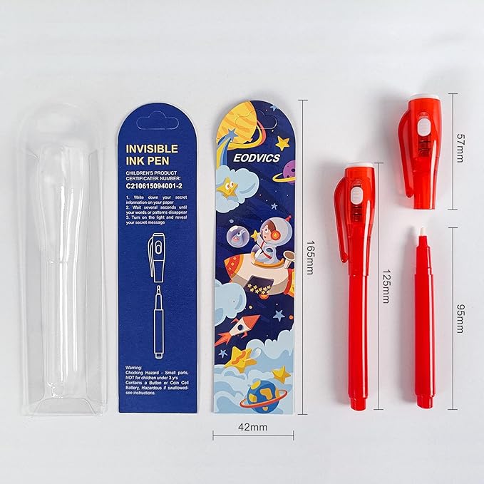 28 Pack Upgraded Invisible Ink Spy Pen with UV Light, Magic Marker for Secret Messages Birthday Party Easter Egg Hunt Halloween Goodie Bags Stocking Stuffers Valentine's Day Gifts for Kids Ages 3+