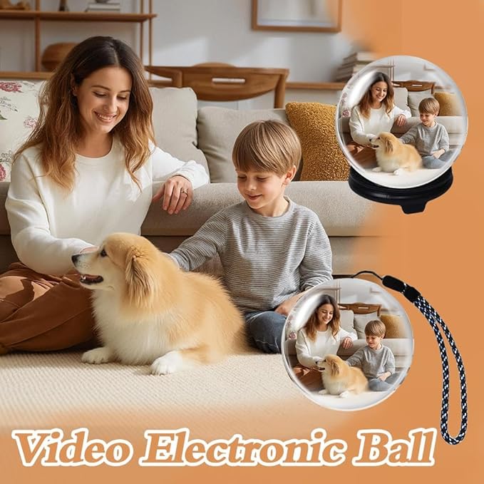2.76" Crystal Ball Video Player, 2026 New 3D Memory Orb Ball Digital Display Memory Sphere Lamp with Sound, Uploadable Videos&Photos, Personalized Gift for Birthday Anniversary Xmas Valentine's Day
