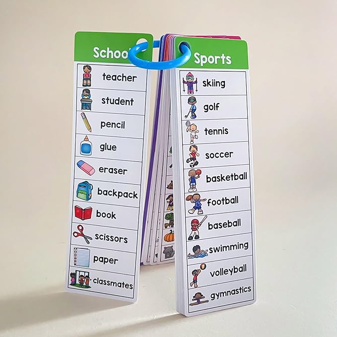1 Set Double Sided Vocabulary Flashcards Educational Learning Cards High Frequency Sight Words Flashcards Learn to Read