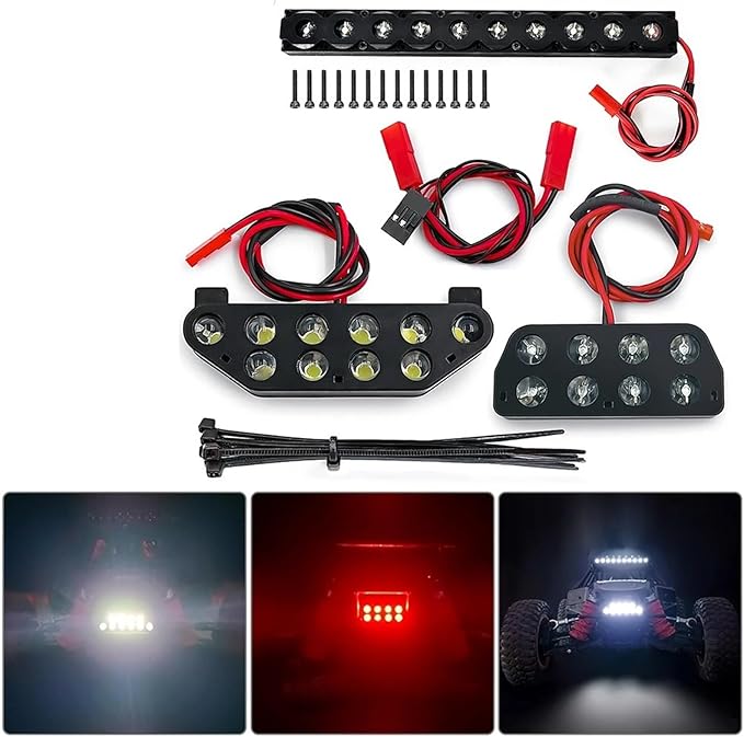 RC Spare Part for 1/5 for DBXL XL 4WD 2.0 4X4 Gas for Buggy RTR Parts RC Car Roof Light Front and Rear Light Taillights RC Car Modified Accessories(Roof Light)