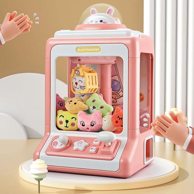 Small Claw Machine,Kids Arcade Claw Machine, Pink