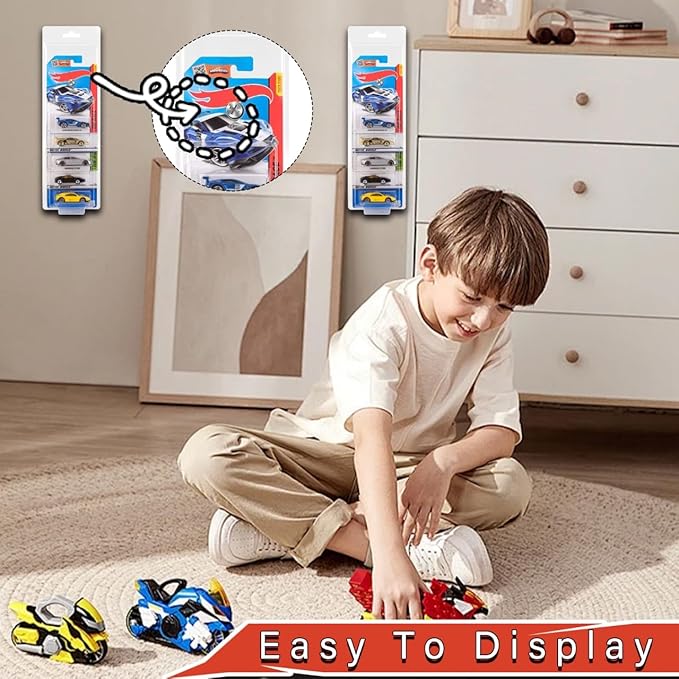 24 pcs Protector Packs Compatible with Hot Wheels Model Car Clamshell Cases Plastic Car Display Protective Case Clear Die Cast Car Blister Pack Covers