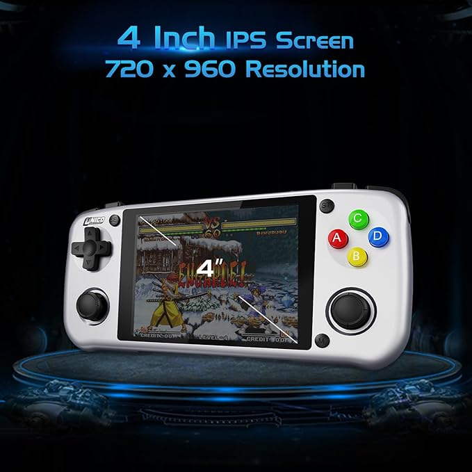 UNICO Game Pocket Player with 40 SNK Classic Games Pre-Installed, Handheld Gaming Console, 3500mAh Rechargeable Battery, Pick up and Play, Ideal for Casual Gamers and Nostalgic Enthusiasts-Gray