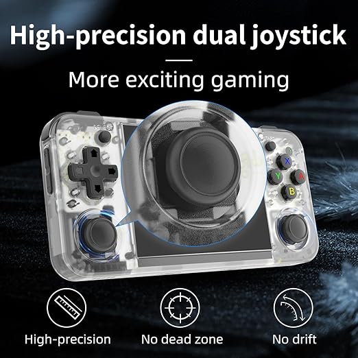 RG35XX H Linux Retro Handheld Game Console 35xx H with a 64G Card Pre-Loaded 5570 Games,RG35XXH 3.5'' IPS Screen Supports 5G WiFi Bluetooth HDMI and TV Output