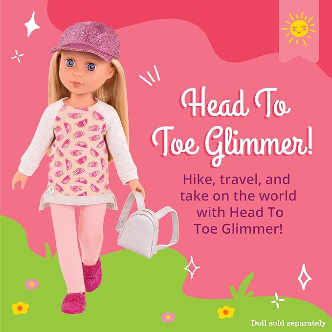 Glitter Girls – 14-Inch Doll Clothes – Head to Toe Glimmer Tunic & Leggings Deluxe Outfit, Pink 3+ Years – Children’s Toys