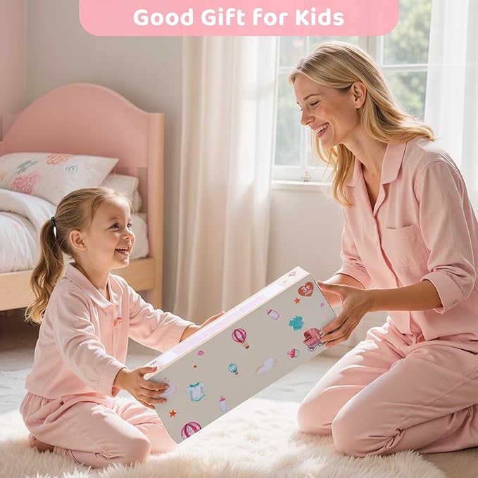 BABESIDE 8 Pcs Baby Doll Clothes Set with Bassinet for 12-15 Inch Dolls, Cute Bunny Baby Doll Clothes and Accessories with Bunny Toy, Feeding Bottle – Babydoll Accessories for Gilrs
