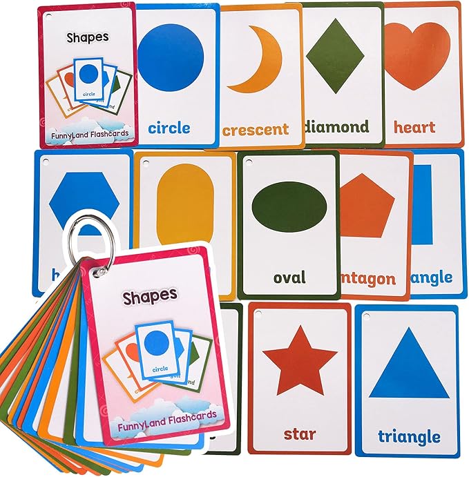 13PCS/Set Shapes Kids Gifts English Flash Cards Pocket Card Educational Learning Baby Toys for Children Pre-Kindergarten