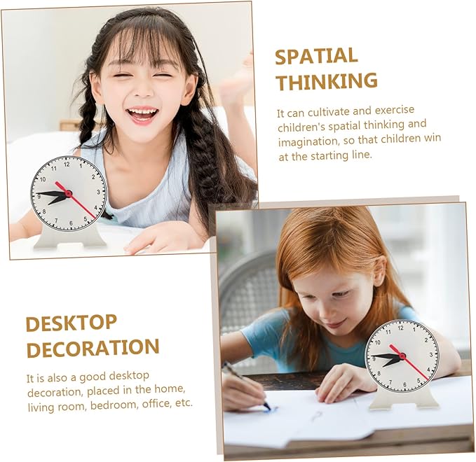 IMIKEYA Clock Learning Model Interactive Teaching Clock for Early Education Engaging Classroom Display Design for Telling Practice for Students and Homeschooling Activities