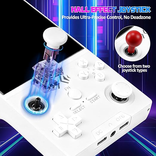 UYTGXEN XF40V Retro Handheld Game Console with 2*Detachable Long Joysticks, 4.0-Inch HD IPS Screen Retro Gaming Console, Preloaded Classic Games with Multiple Emulator, Pocket Video Gaming