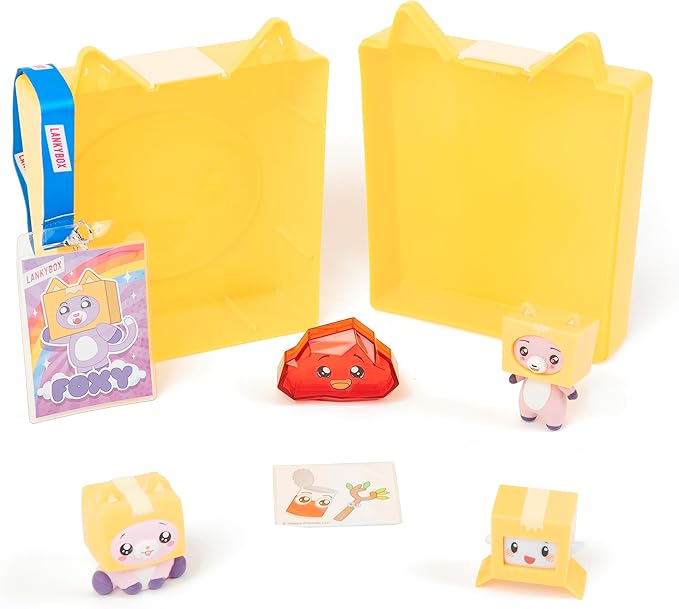 LankyBox Mini Foxy Mystery Box Foxy Mystery Box with 9 Exciting Toys to Discover Inside, Officially Licensed LankyBox Merch