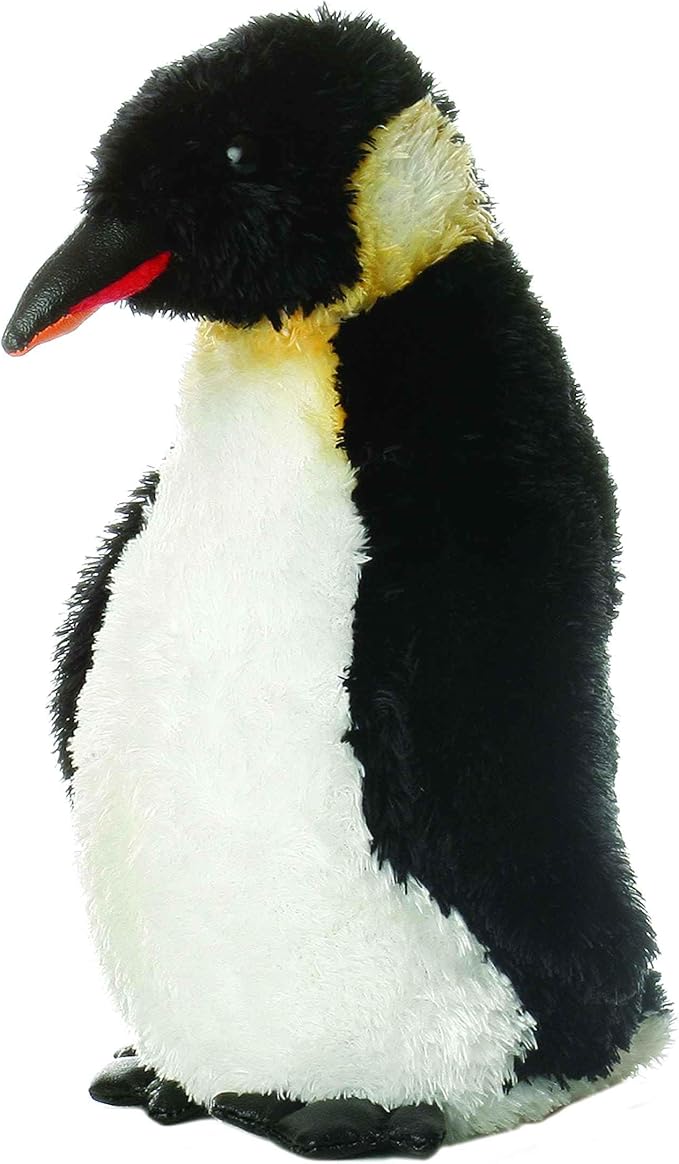 Aurora® Adorable Mini Flopsie™ Mini Emperor Stuffed Animal - Playful Ease - Timeless Companions - Black 8 Inches