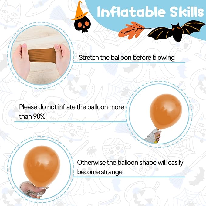 Halloween Balloon Arch Kit,120PCS Halloween Sand White Black Orange Blue Balloon, Ghost Foil Ballons for Halloweenday Party Decorations BOO Party Supply Birthday,Baby Shower