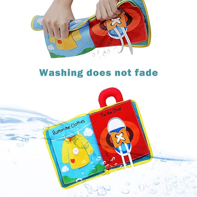 beiens My Quiet Books - Soft Activity Books for Babies, Toddler Learning Sensory Story Book, Life Skill Education & Identify 3D Cloth Books for Infants, Non Toxic Boys and Girls Soft Toys