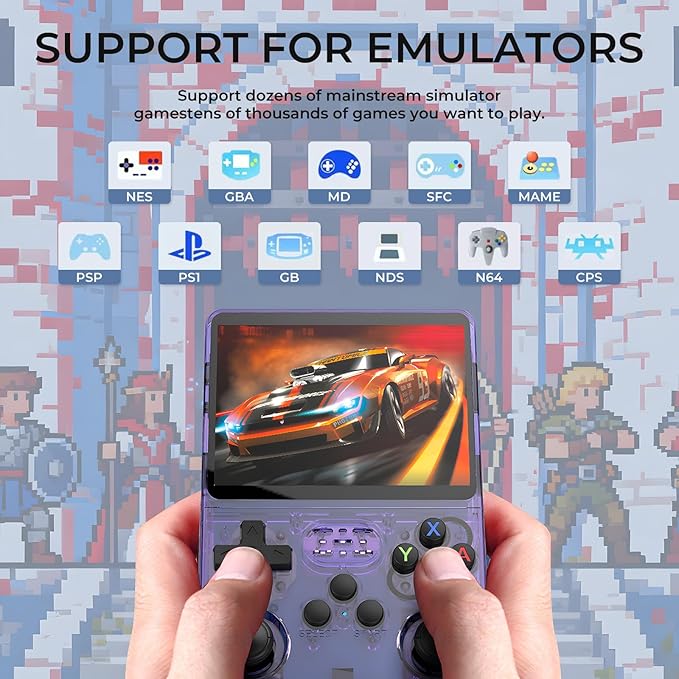 R36s Pro Retro Handheld Game Console, 3.5in IPS , 128GB Preloaded with 40000+Classic Games, Portable Game Console,30 +Game Emulator, Linux System,3500mah Rechargeable Battery